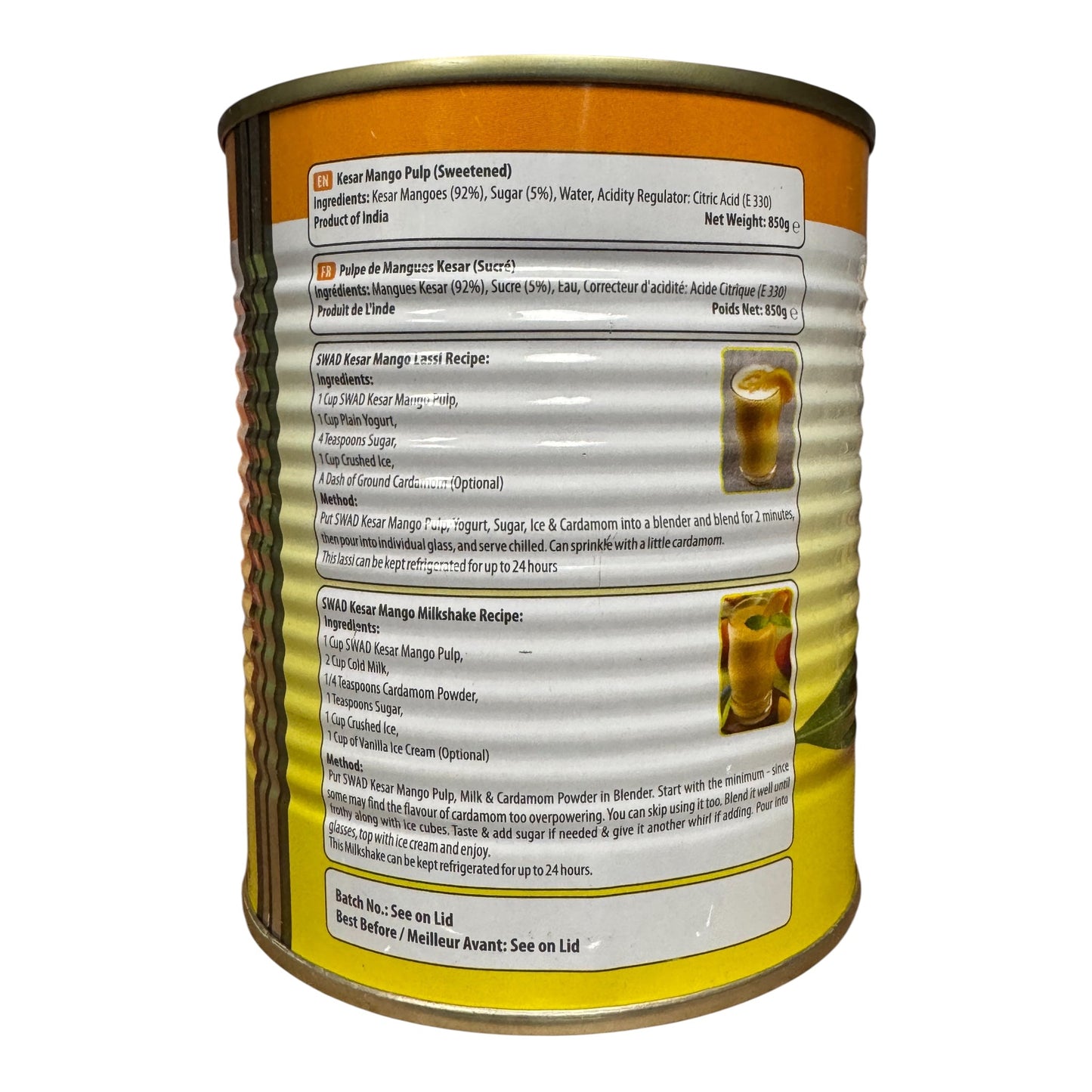 Pulpe de mangue SWAD Kesar 850g