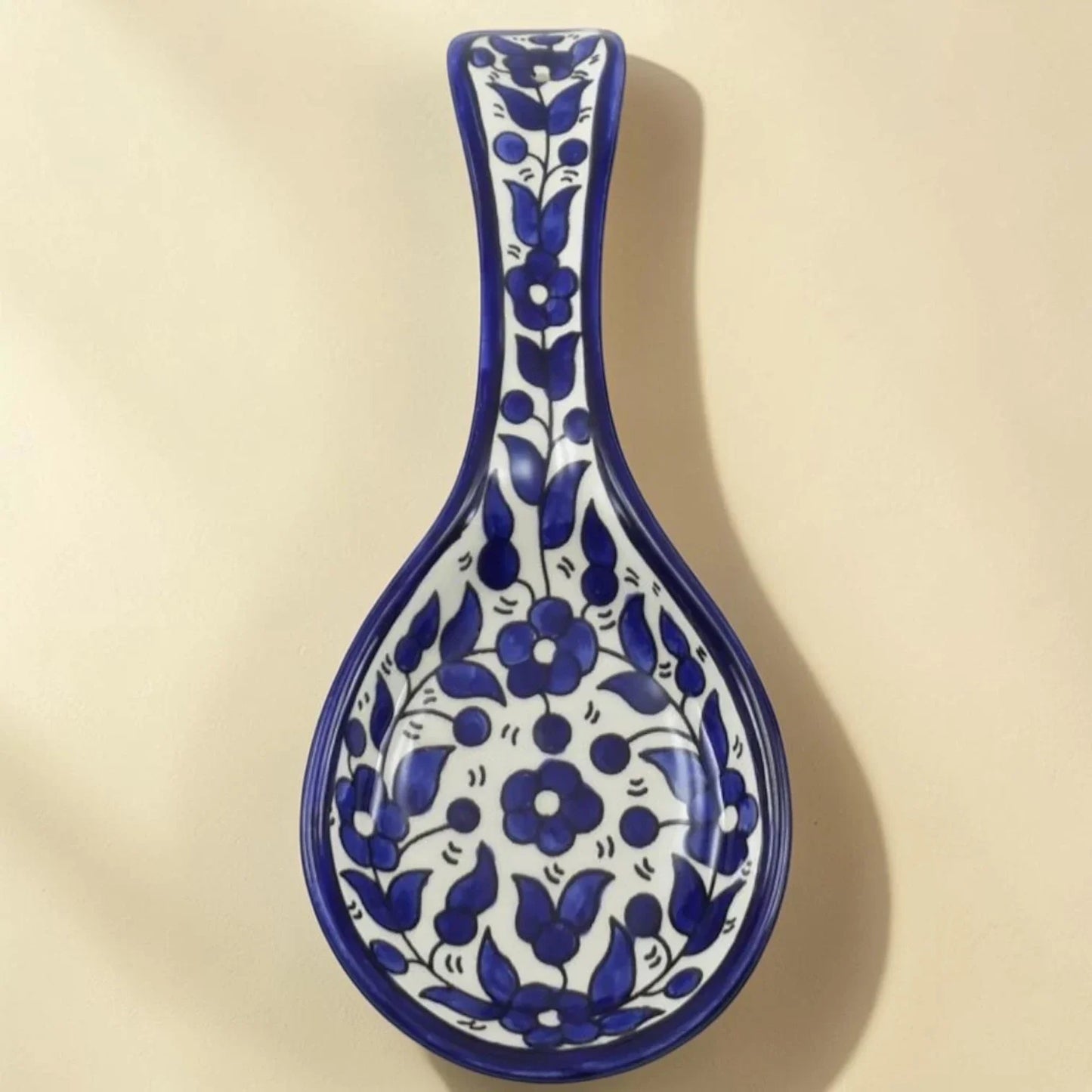 Handcrafted Palestinian Ceramic Spoon Rest – Large Spoon Holder, Kitchen Utensil Set & Kitchen Accessories Decor