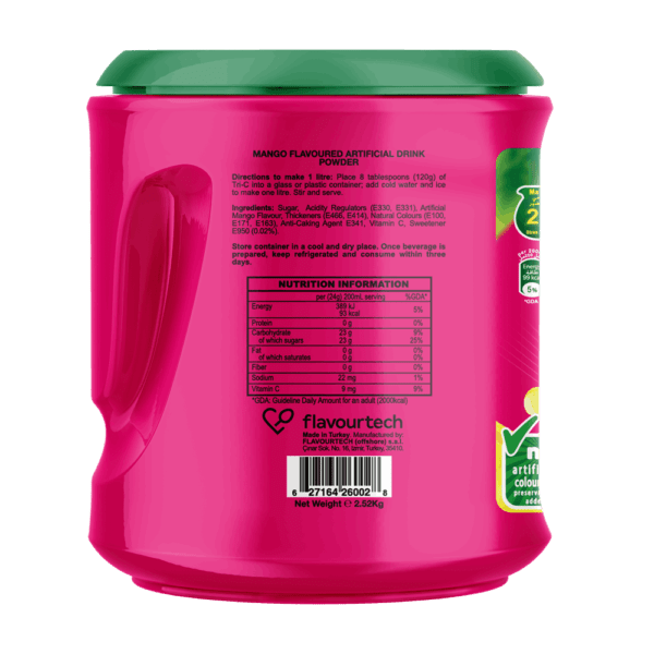 Tri-C Instant Mango Juice Drink Powder 2.52kg FOODS ZaytunaMart.ca