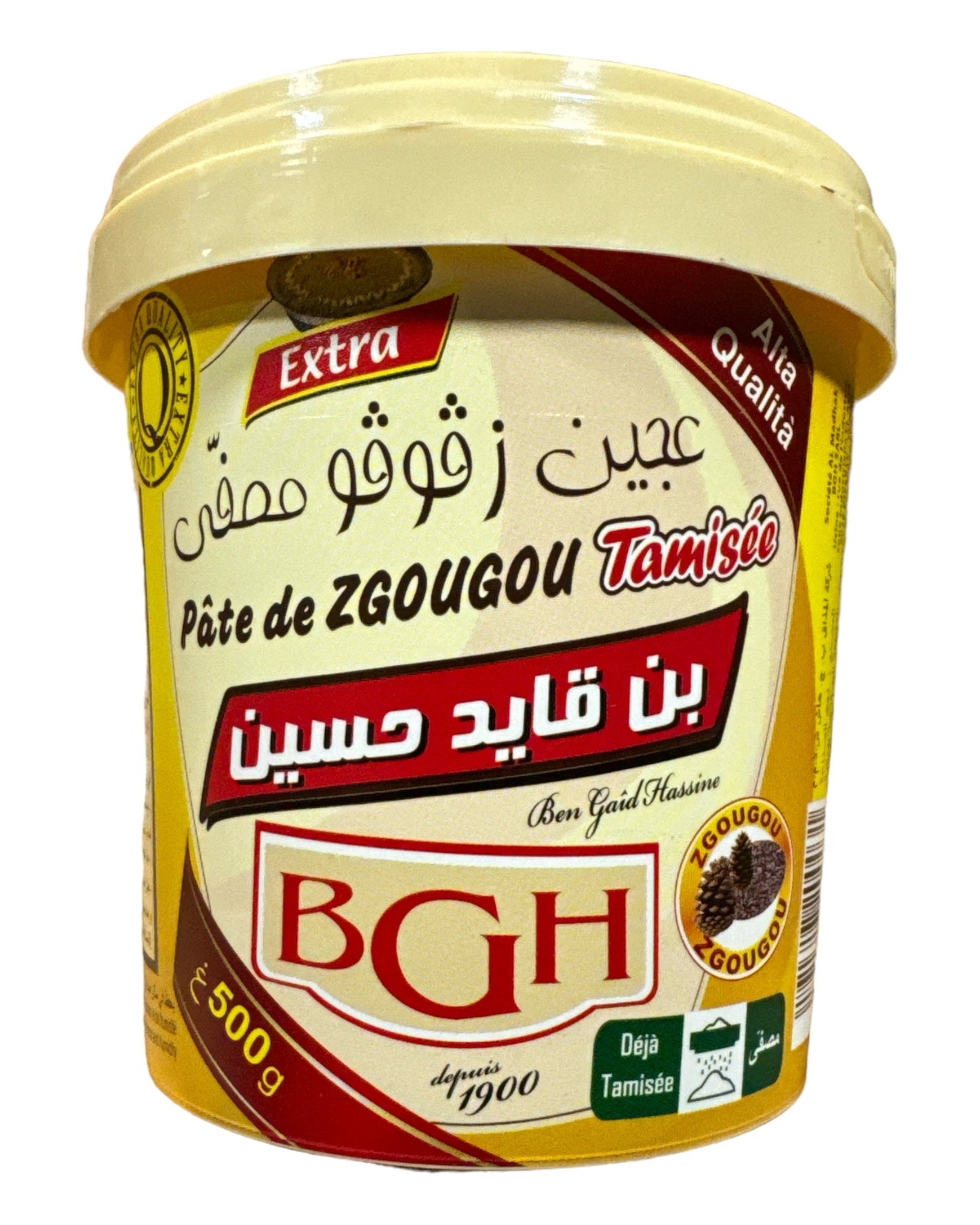 BGH Pâte de Zgougou Tamisée Extra - Crème Dessert aux Noix d'Alep 500g