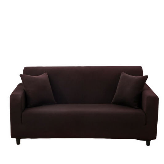 Anyhouz Sofa Cover Plain Coffee Style and Protection
