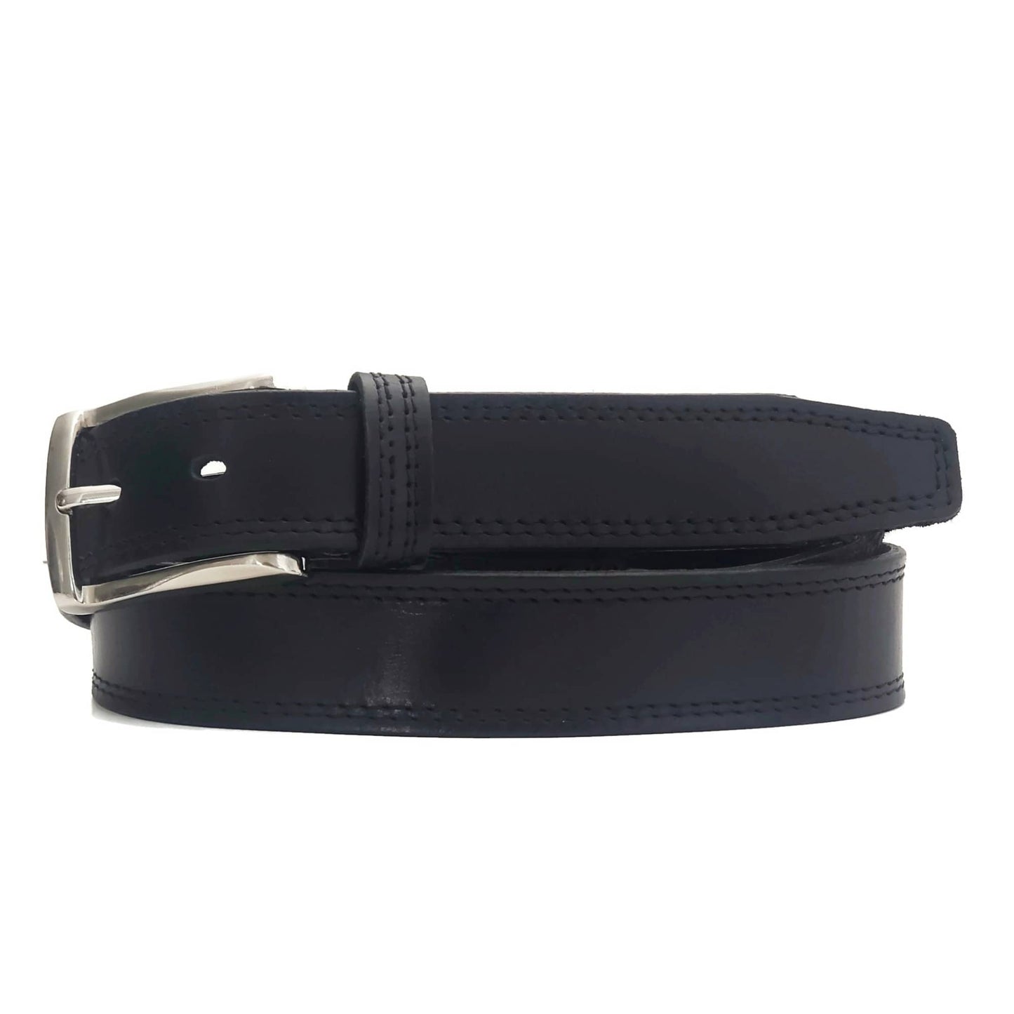 The Milestone Belt - Black Formal 100% Real Leather Belt