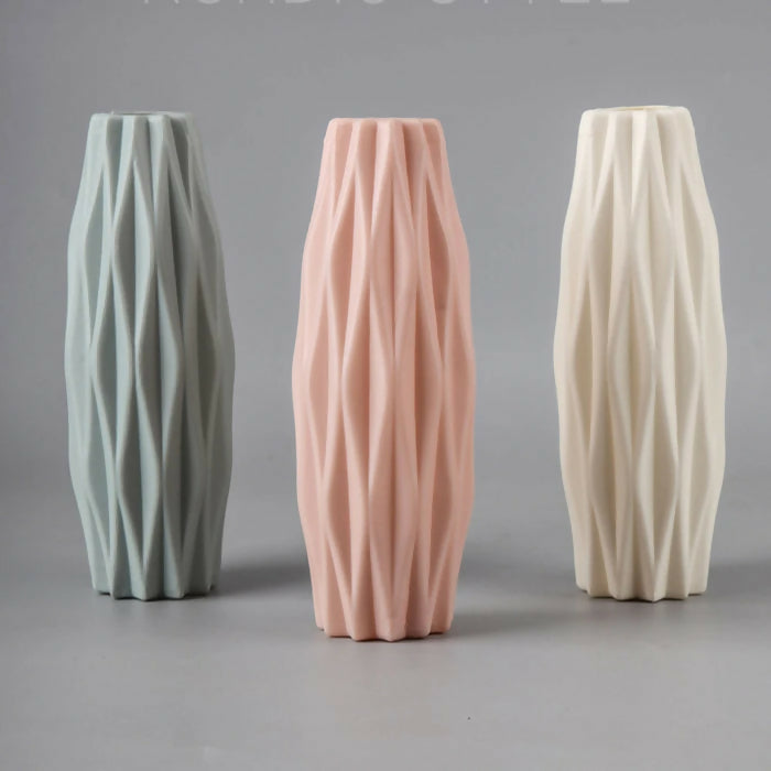 Anyhouz Flower Vase Pink Small Geometric Nordic Style Pot Home Decor