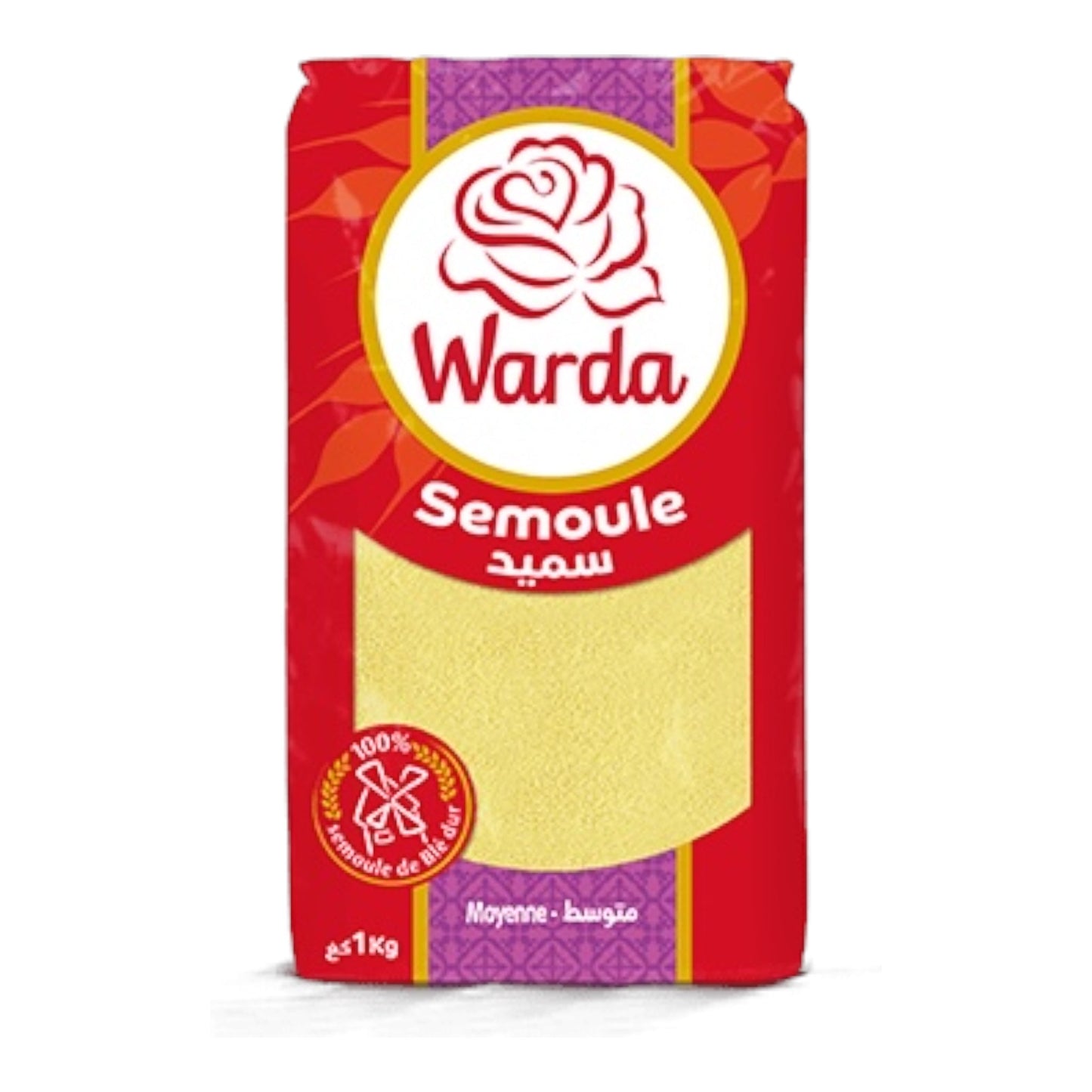 Semoule Moyenne de blé dur Warda Tunisie 1kg