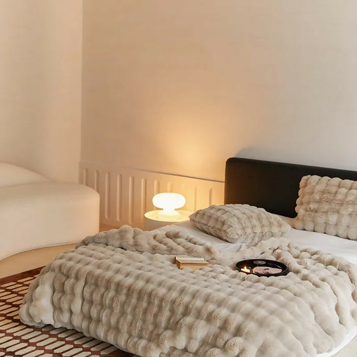 Anyhouz Blanket Brown Tuscan Imitation Fur Winter Cover Warm Wool