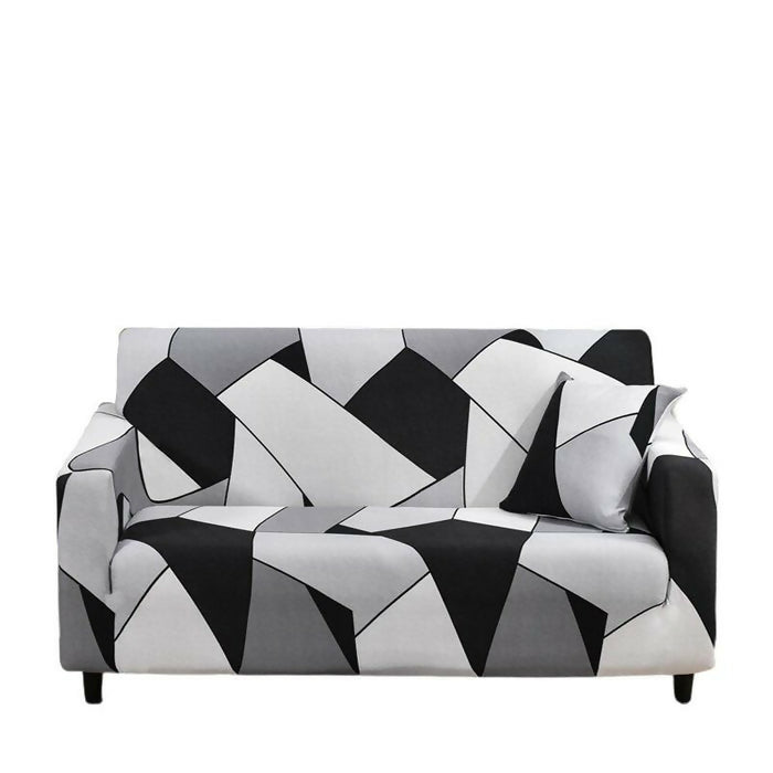 Anyhouz Sofa Cover Black White Geometric Style and Protection For Living Room