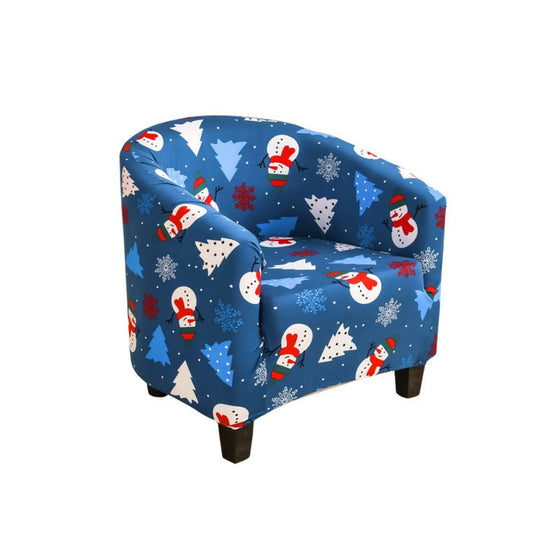Anyhouz Sofa Cover Blue Christmas Design Dust Proof Chair Tub Slipcover Home Decor
