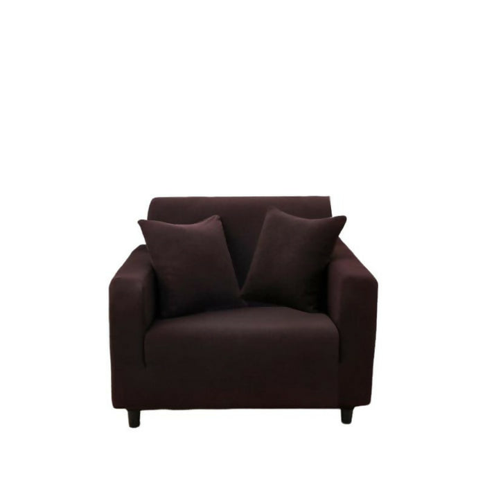 Anyhouz Sofa Cover Plain Coffee Style and Protection