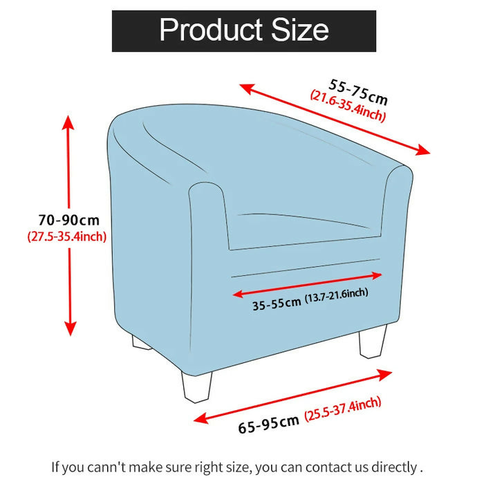 Anyhouz Sofa Cover Blue Christmas Design Dust Proof Chair Tub Slipcover Home Decor
