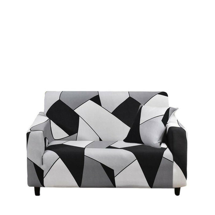 Anyhouz Sofa Cover Black White Geometric Style and Protection For Living Room