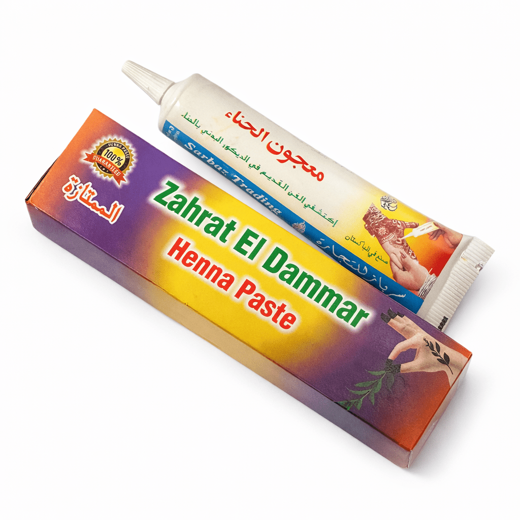Zahrat El Dammar Henna Paste Tube for Temporary Body Art 30g