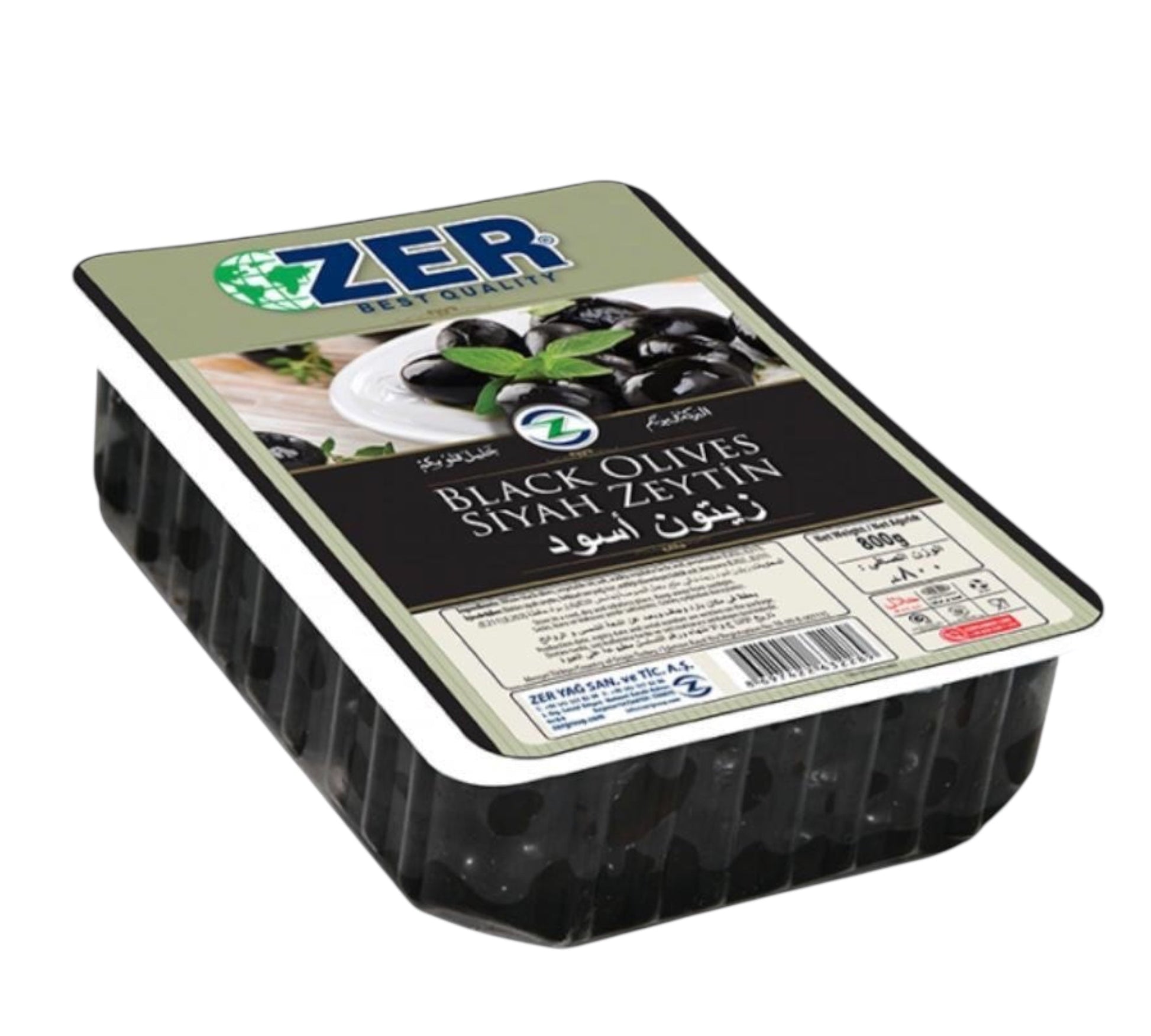 ZER Turkish Black Olives 800g FOODS ZER