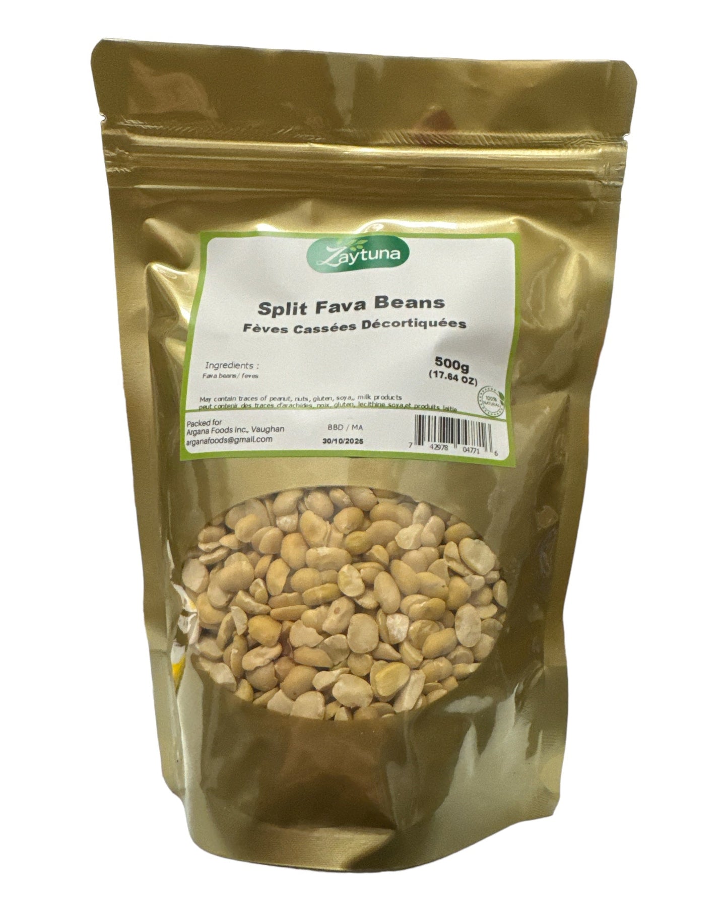 Natural Split Fava Beans 400g