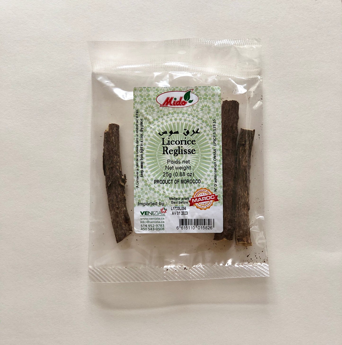 MIDO REGLISSE 25gr (Licorice/عرق سوس)