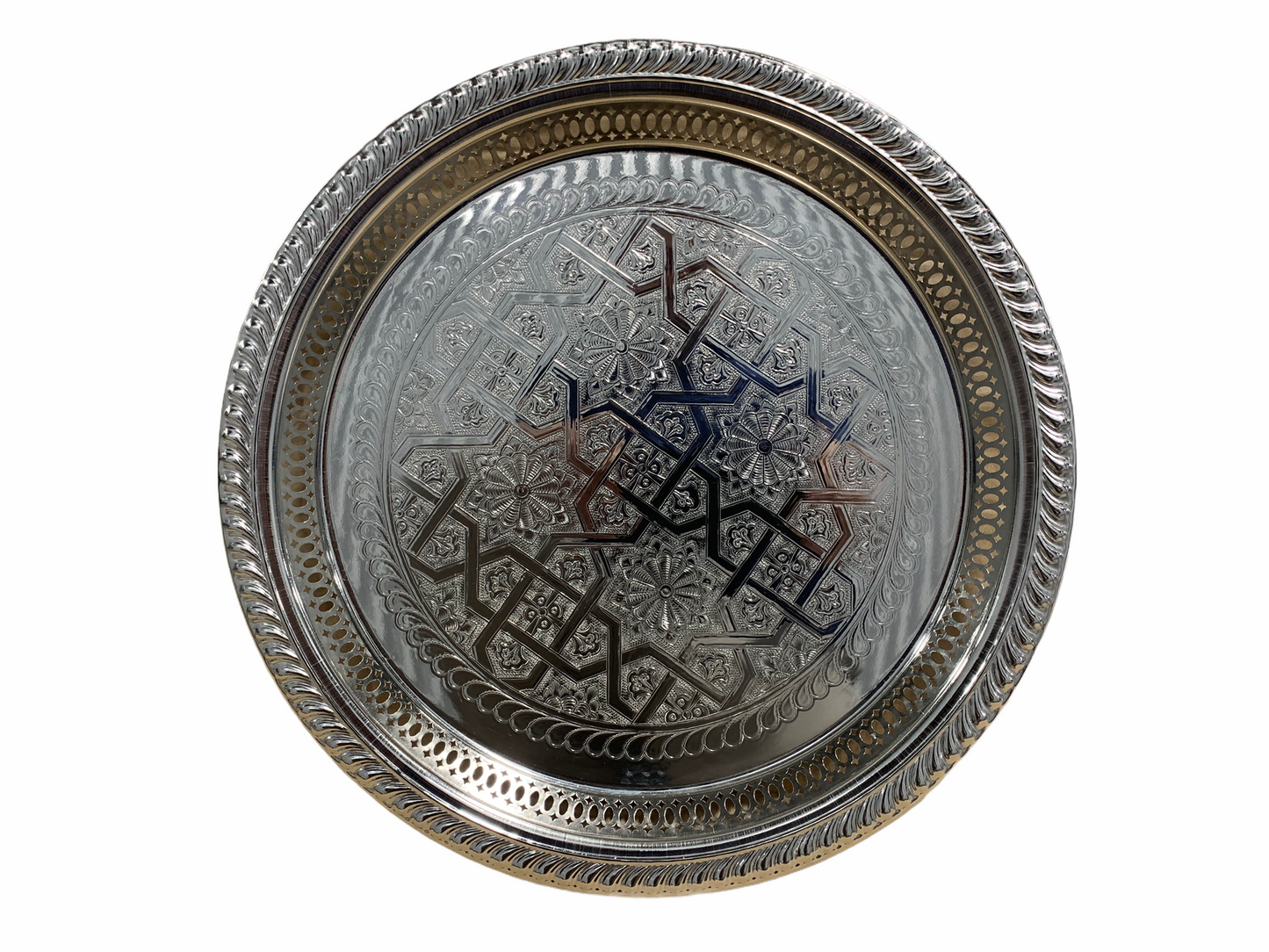 Tea Tray Silver Round 30 cm