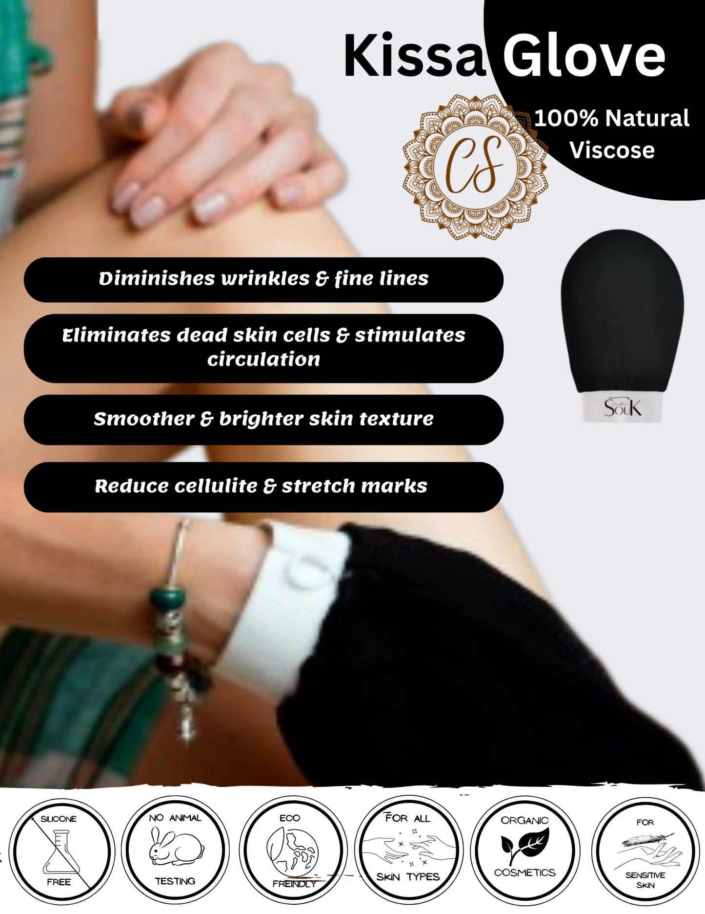Casablanca Souk Moroccan Exfoliation Kessa Glove Mitt