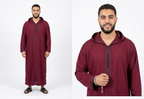Authentic Handcrafted Moroccan Djellaba – Premium Mlifa Fabric – Bordeaux