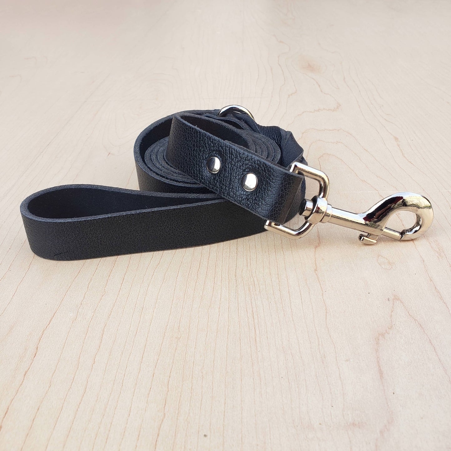 Brown Braided Leather Dog Leash 60'' - Made in Canada