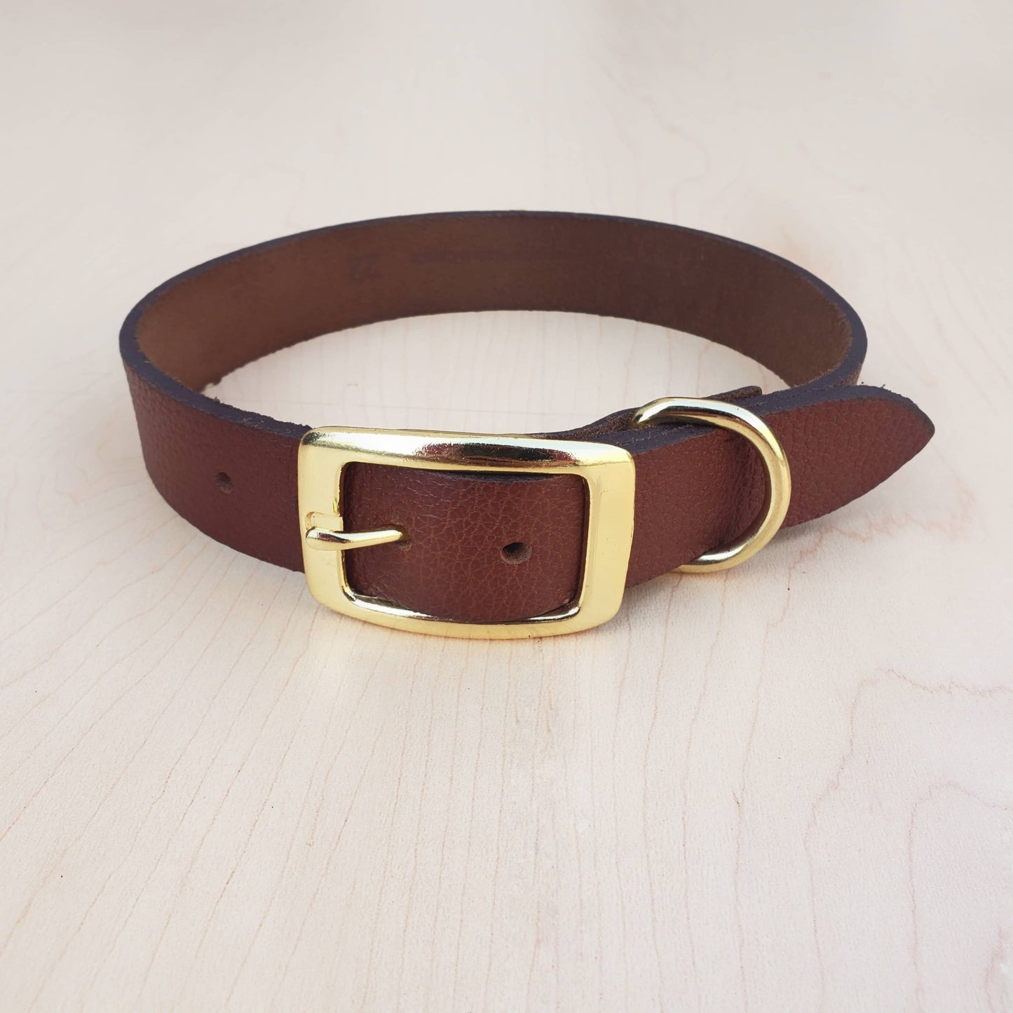 Black Leather Dog Leash and Collar Set - Made in Canada