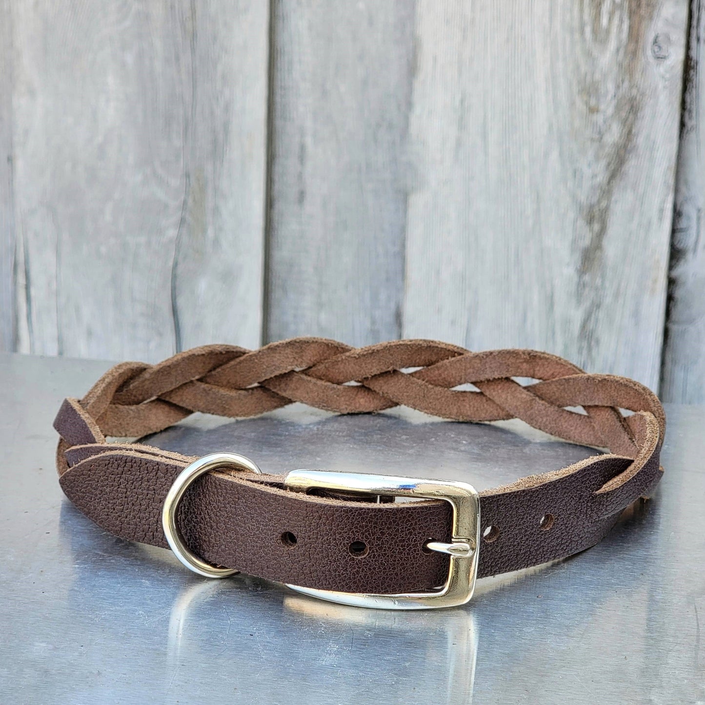 Handmade Braided Leather Dog Collars - Made in Canada