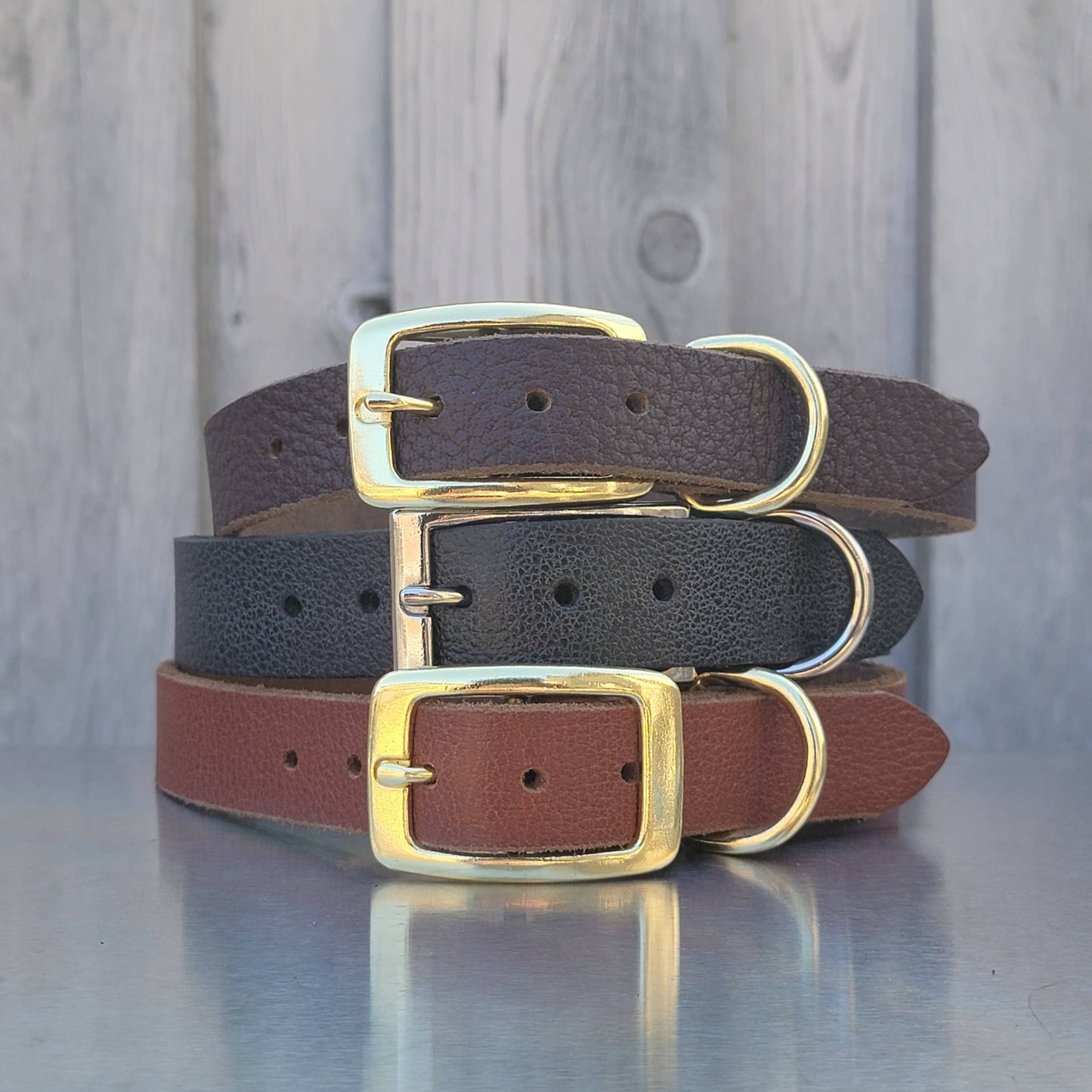 Rover - Classic Cognac Full-Grain Leather Dog Collar