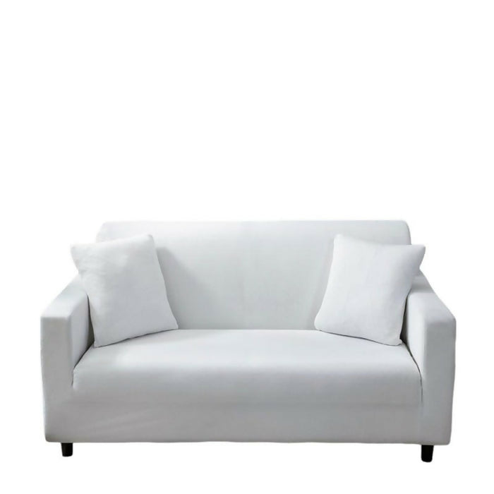 Anyhouz 4 Seater Sofa Cover Plain White Style and Protection