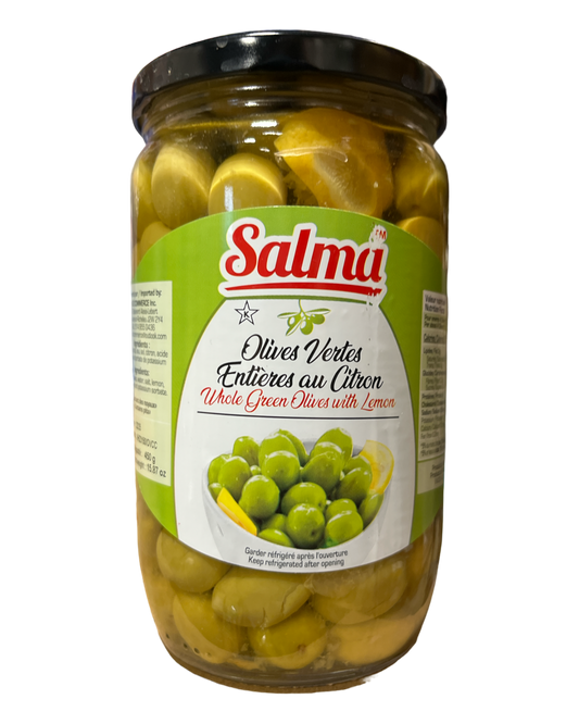 Salma Cracked Olives with lemon 480g FOODS SALMA