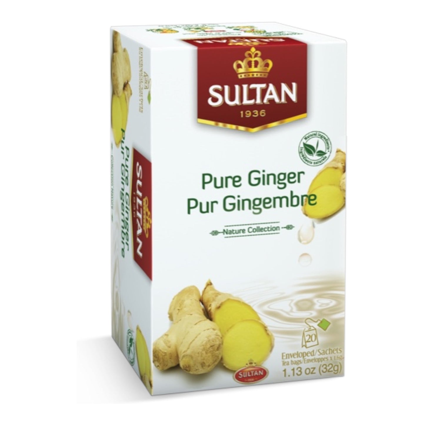 SULTAN Tisane Pure Ginger - 5 Pack (20 Bags Each) FOODS ZaytunaMart.ca