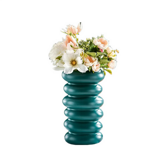 Anyhouz Flower Vase Medium Nordic Plastic Spiral Pot Home Decor