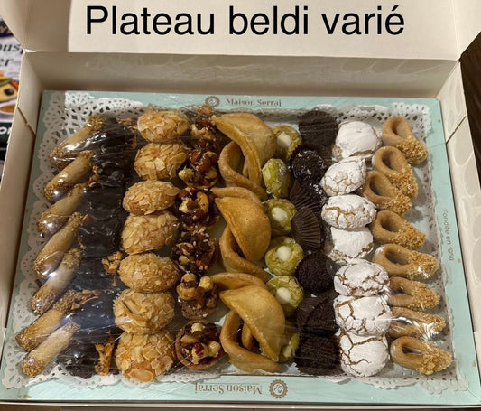 Maison Serrage Moroccan Gateaux Almond Mixed Plateau Beldi Varié 1.2kg