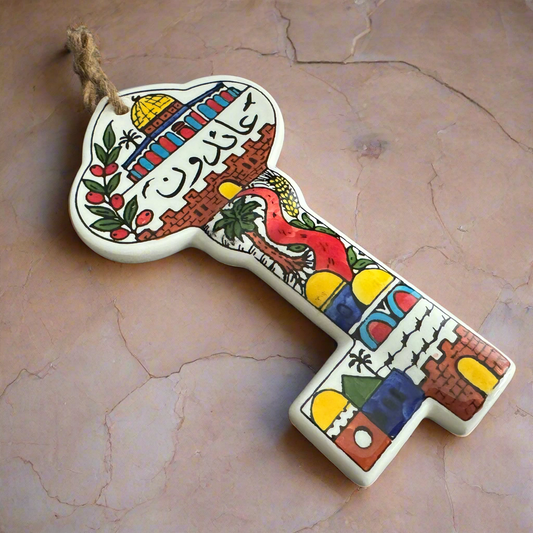 Key of Return – Multicolor | Hand-Painted Ceramic - Made in Palestine