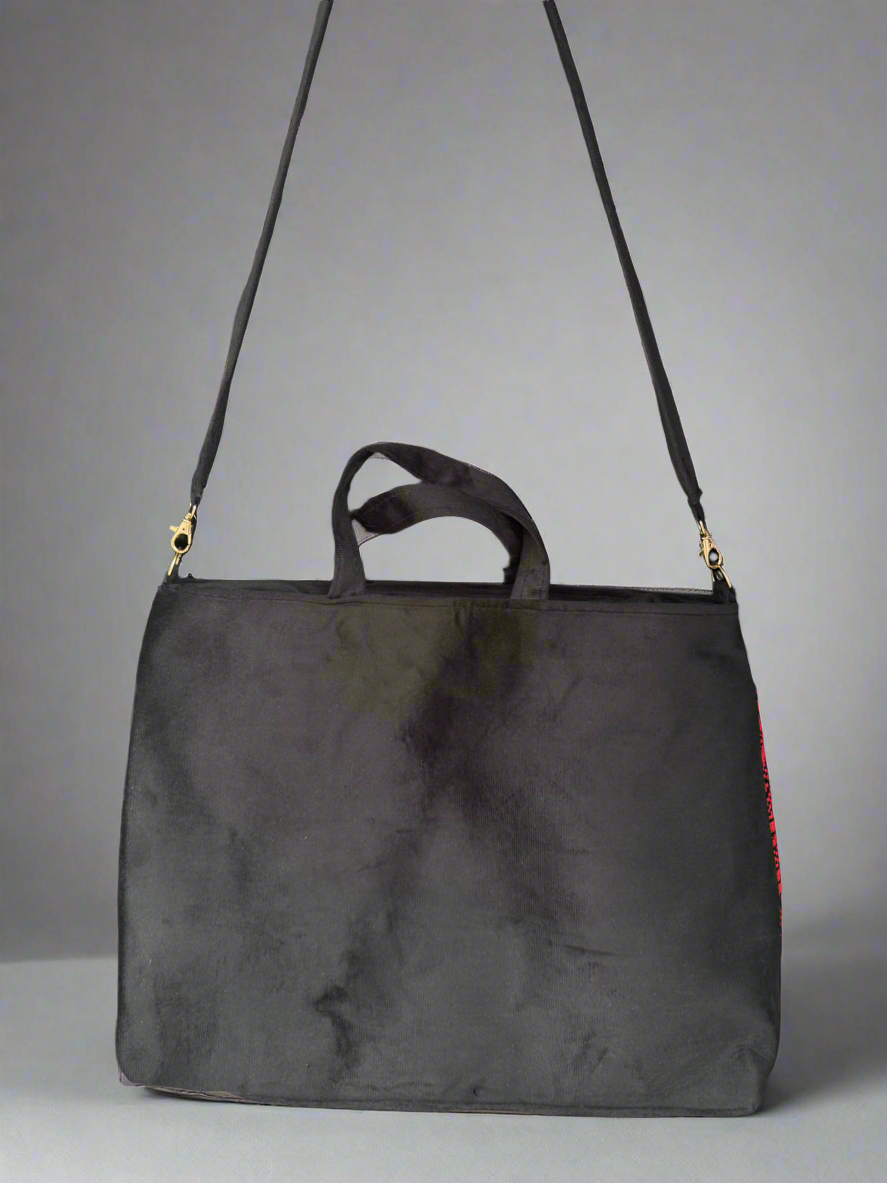 Cross-Body Functional Bags – Tatreez & Kufiya | Zipper & Dual Handles | Palestinian Solidarity