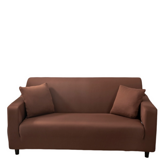 Anyhouz Sofa Cover Plain Light Coffee Style and Protection For Living Room