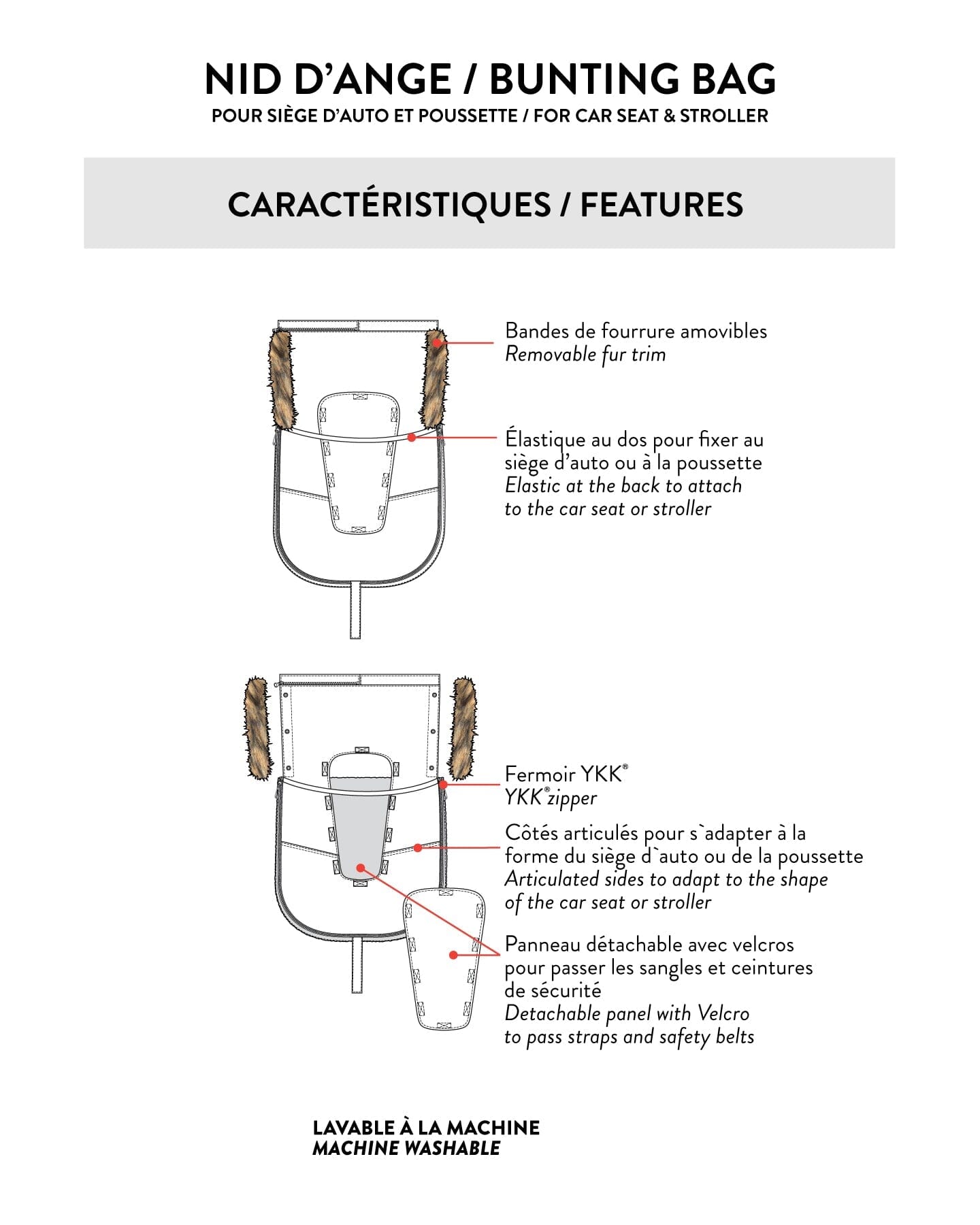 Bunting Bag Designed For Car Seat And Stroller Chanterelle