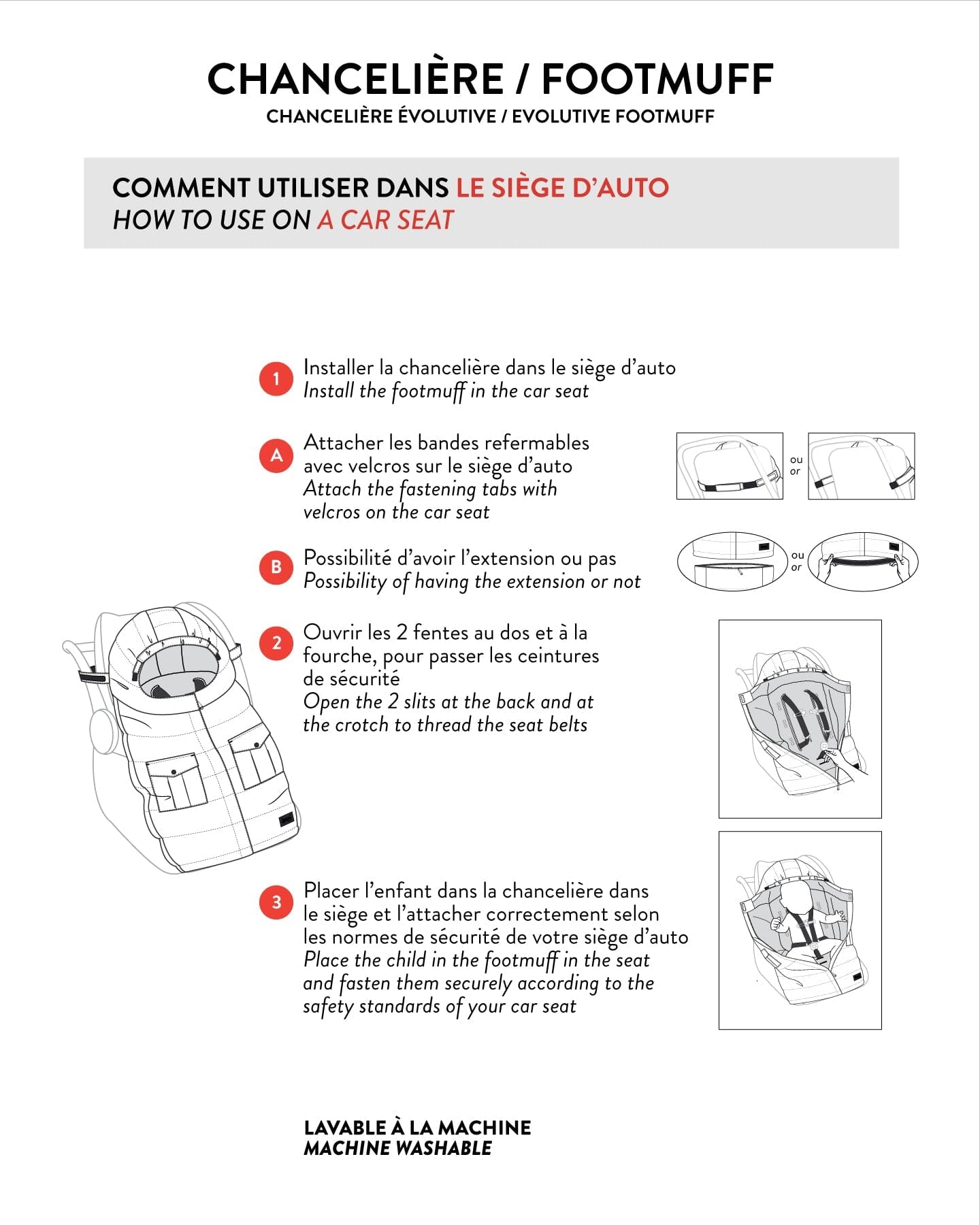 Evolutive Baby Footmuff Designed For Car Seat And Stroller Chanterelle