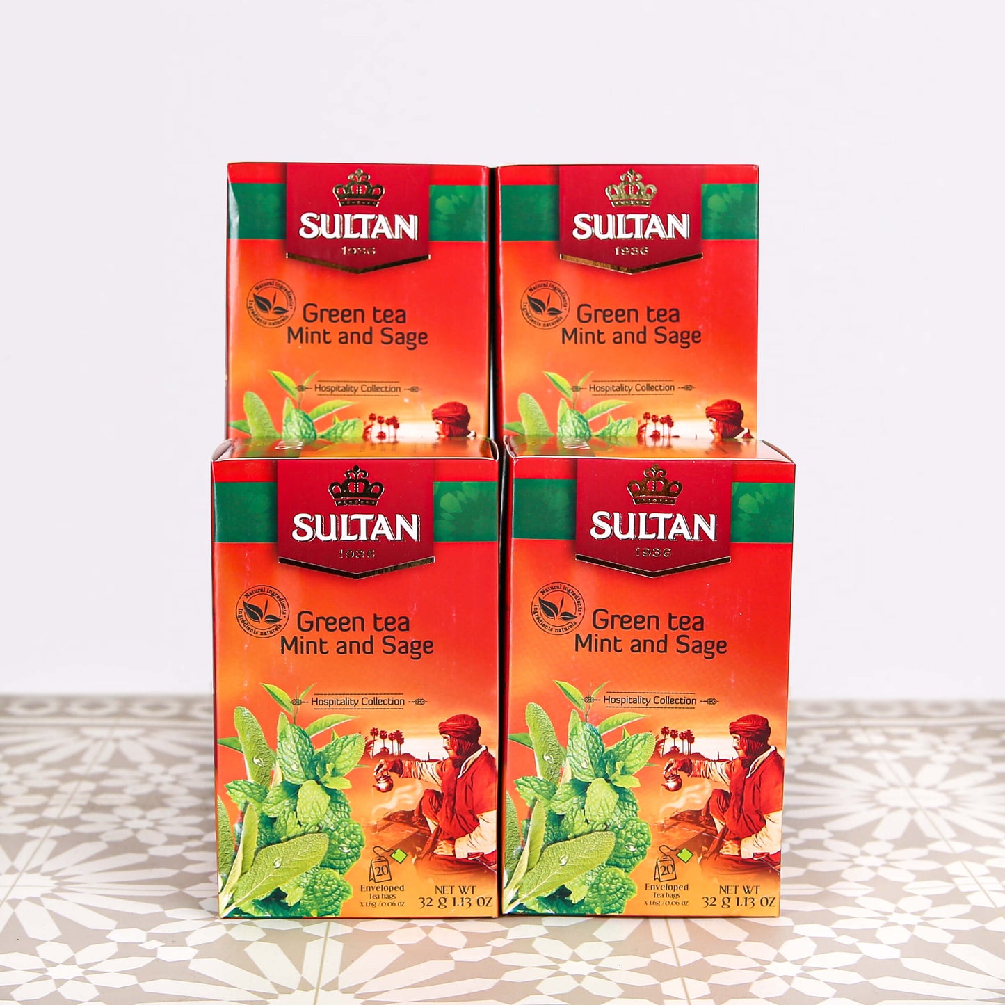 SULTAN Tisane Green tea Mint & Sage - 5 Pack (20 Bag Each) FOODS ZaytunaMart.ca