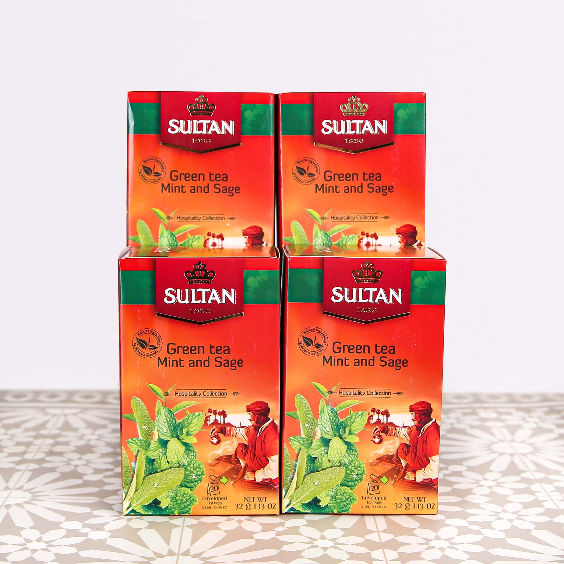 SULTAN Tisane Green tea Mint & Sage - 5 Pack (20 Bag Each) FOODS ZaytunaMart.ca