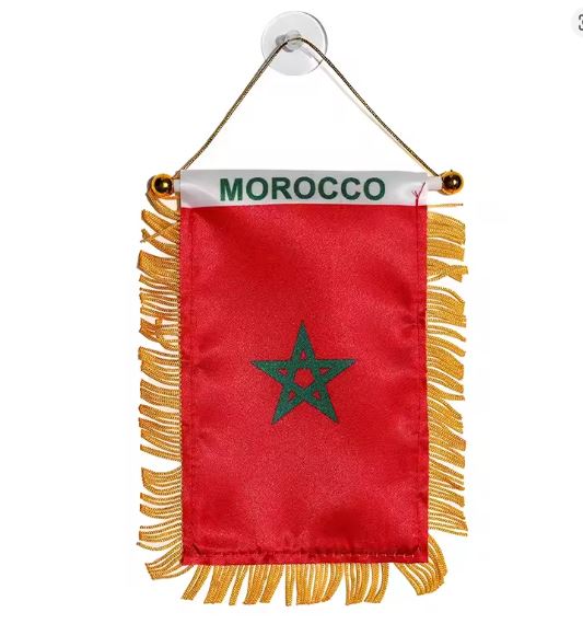 Morocco Mini flag Banner4x5in (10x12cm)