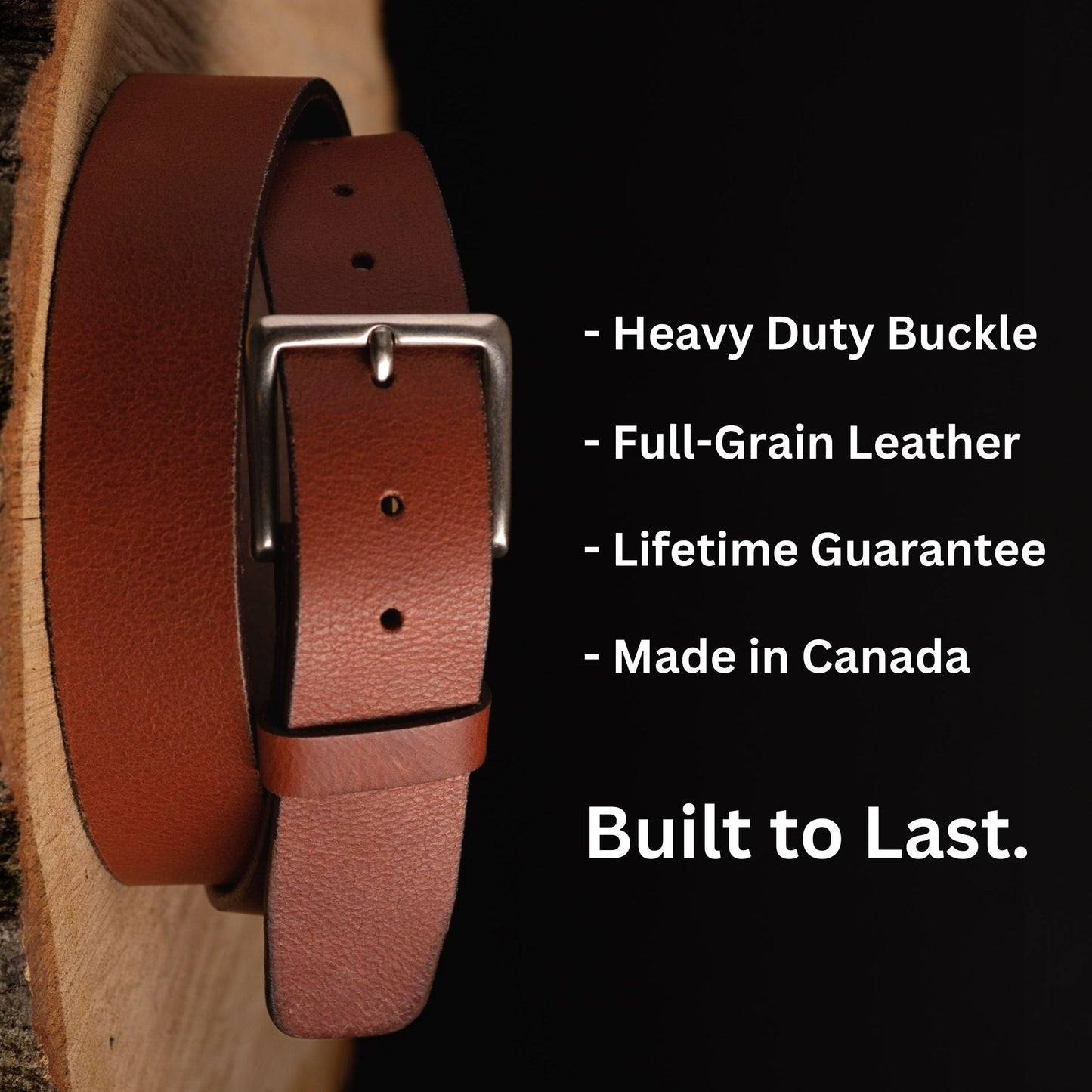 The Long Haul Belt - Classic Cognac 100% Real Leather Belt