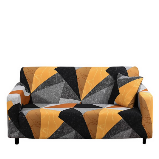 Anyhouz Sofa Cover Golden Yellow Geometric Style and Protection For Living Room