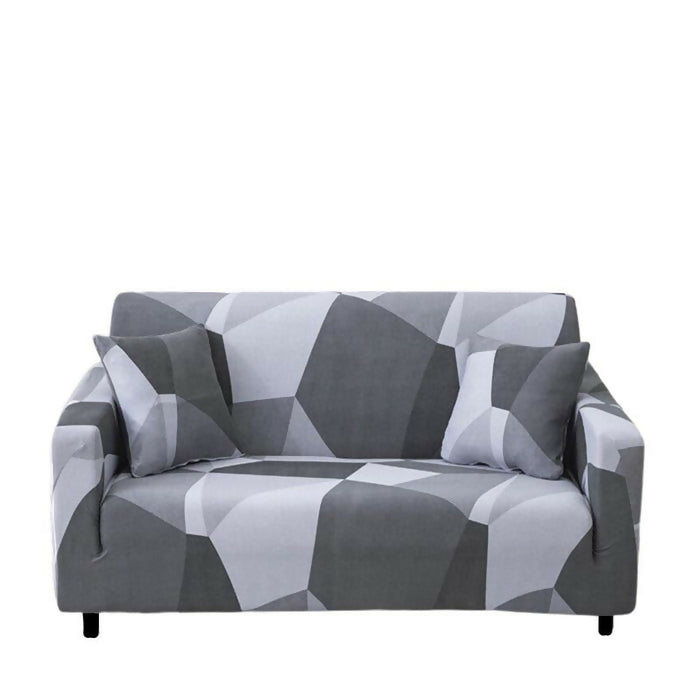 Anyhouz Sofa Cover White Gray Geometric Style and Protection For Living Room