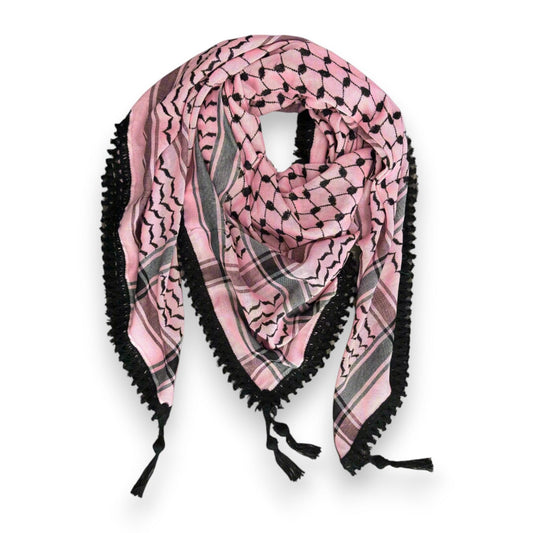 Echoes Kufiya – Flamingo Pink