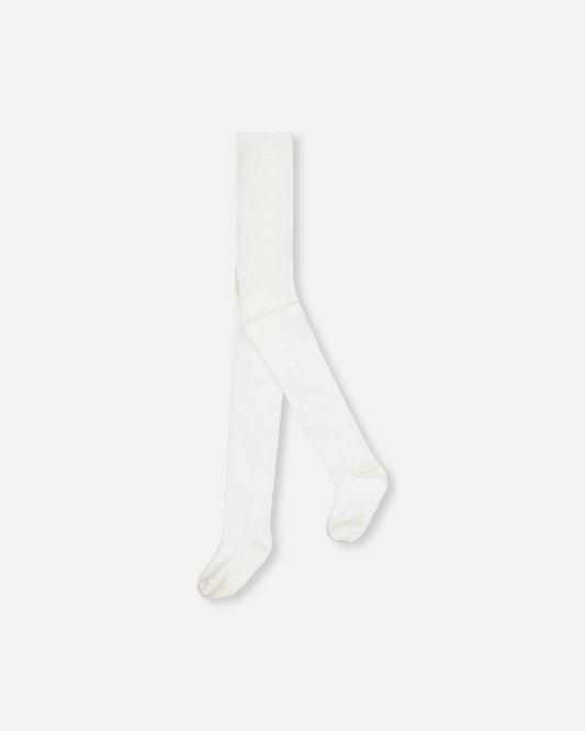 Baby Cable Tights Off White