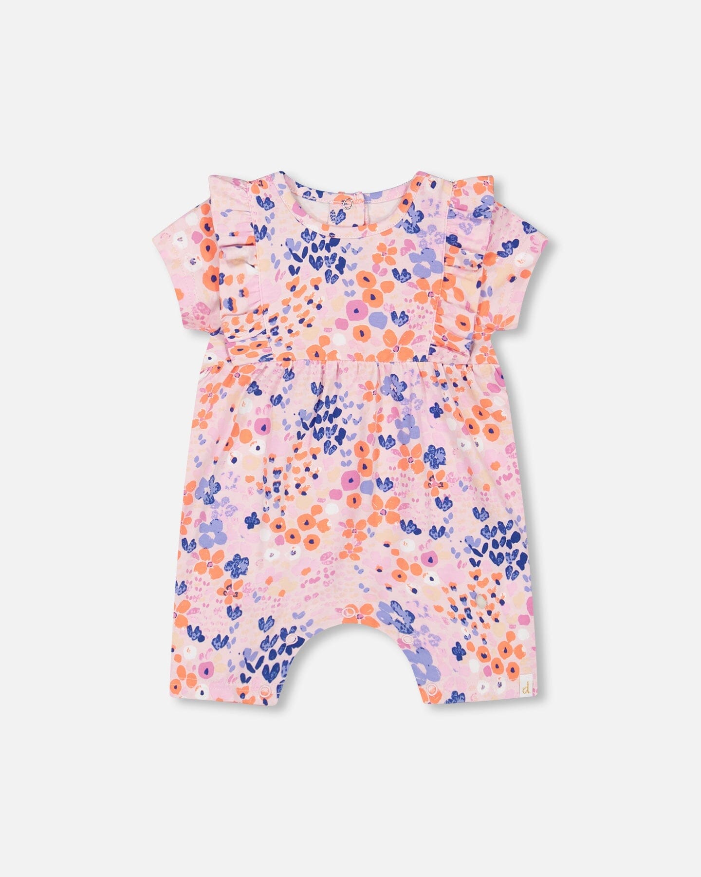 Organic Cotton Romper Lavender Printed Fields Flowers