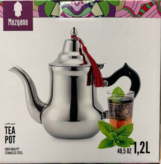 Mazyana Moroccan Teapot Stainless steel silver 1.2L