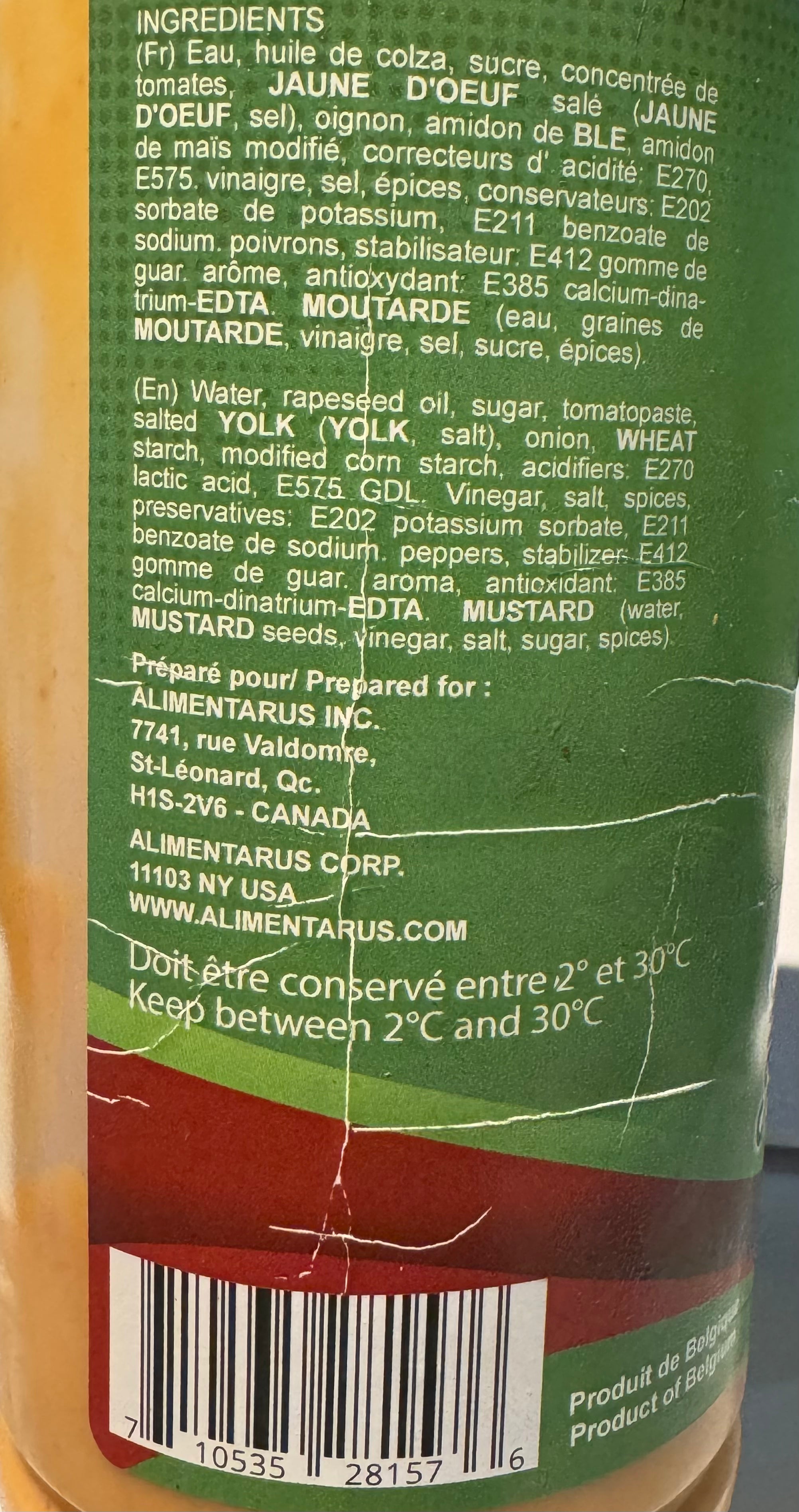 Tayeb Algerian Sauce, Original Taste – 500g Bottle (Condiment) - Authentic from Zaytuna Mart Canada