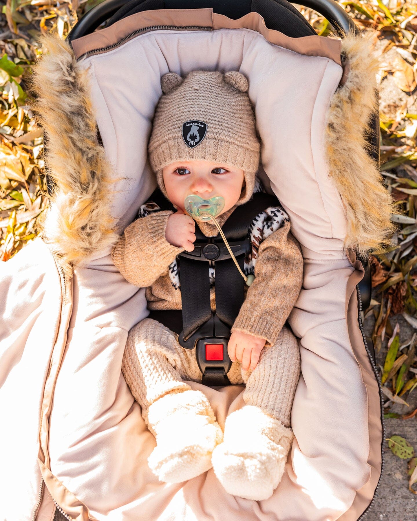 Bunting Bag Designed For Car Seat And Stroller Purple Gray