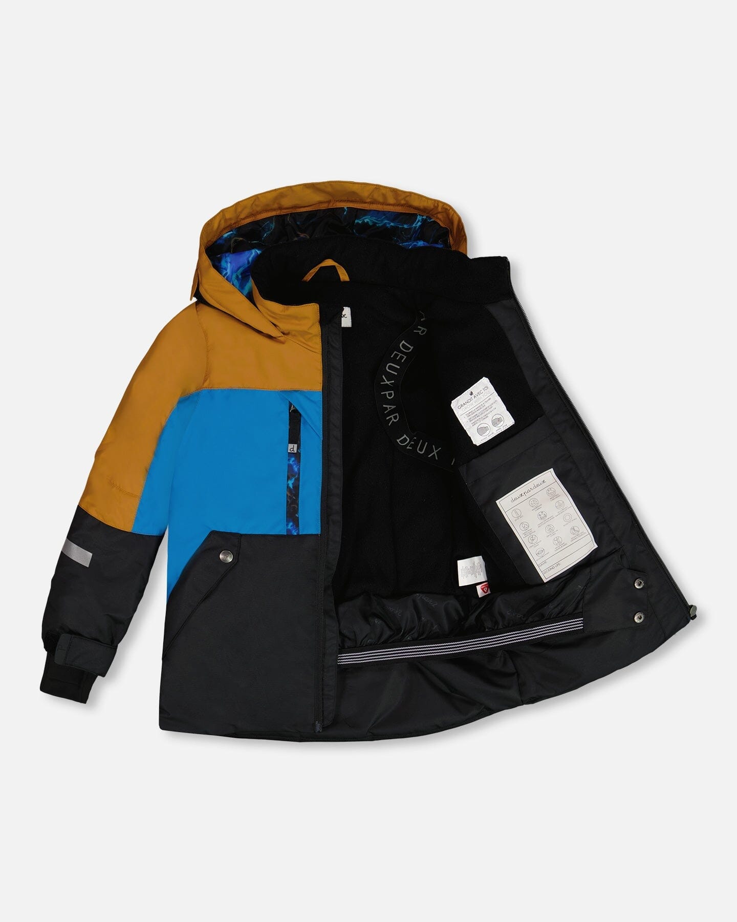 Two Piece TEKNIK Snowsuit Brown, Blue And Black With Printed Storm