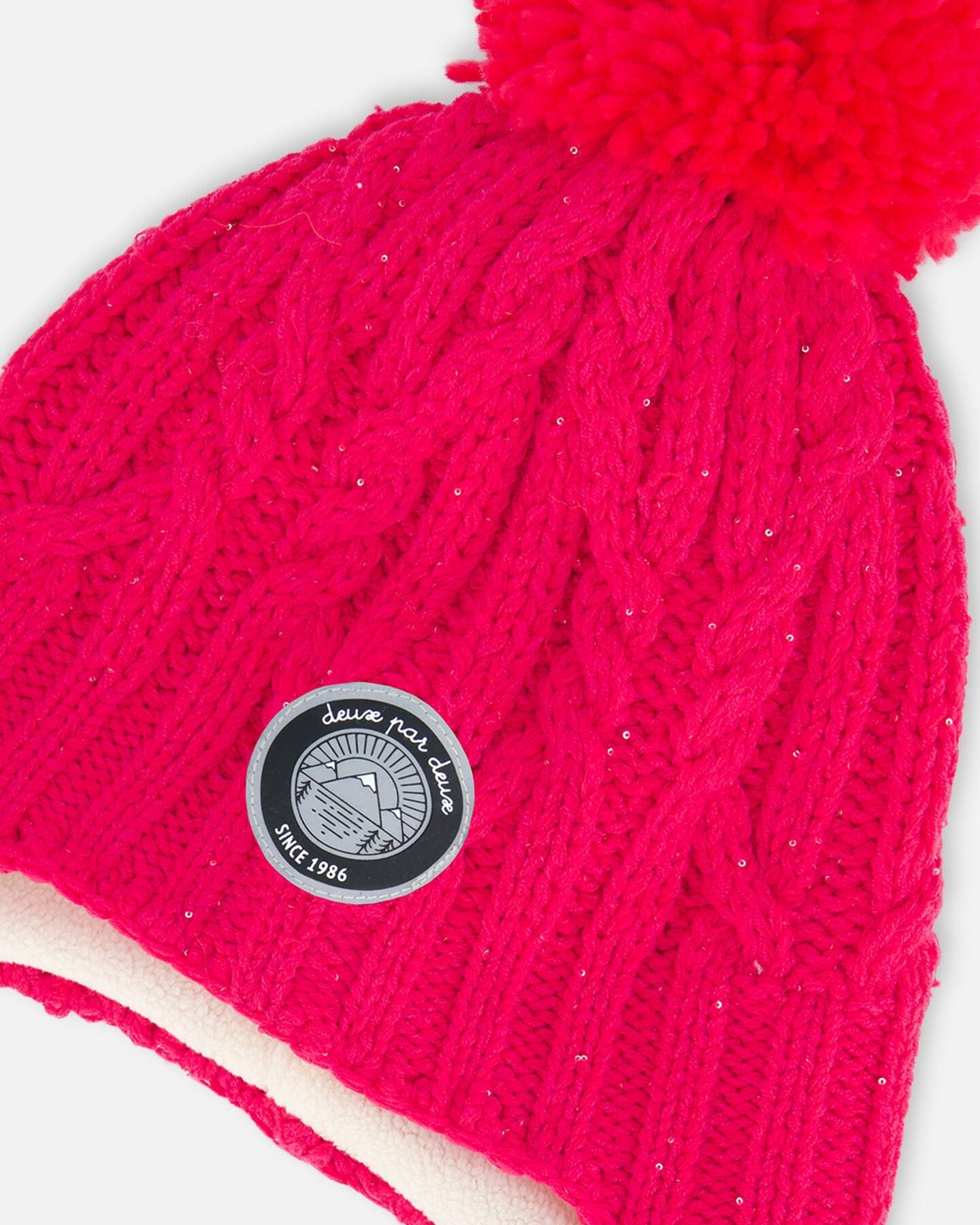 Peruvian Knit Hat Fuschia Pink