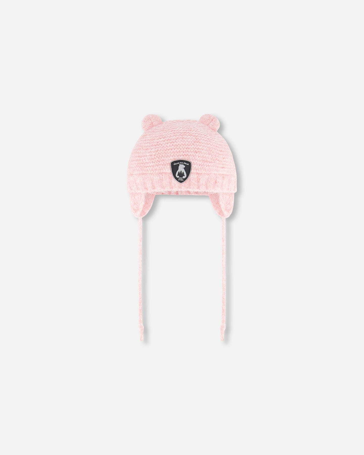 Knit Hat With Ears Pink